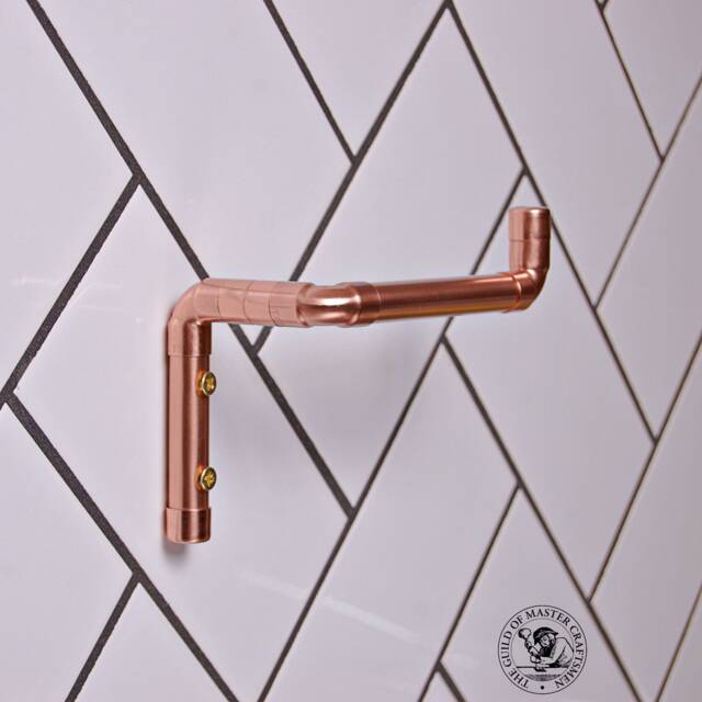 Copper Toilet Roll Holder Industrial Bathroom Decor - image 1