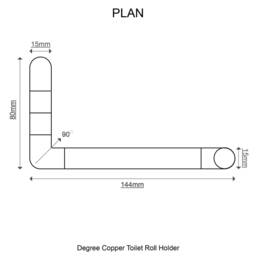 Copper Toilet Roll Holder Industrial Bathroom Decor - thumbnail 4