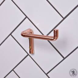 Copper Toilet Roll Holder Industrial Bathroom Decor - thumbnail 2