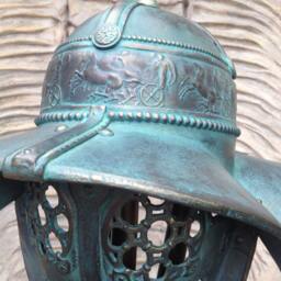 Fiberglass Gladiator Helmet Mask Ancient Roman Armor, Cosplay Larp - thumbnail 3