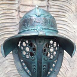 Fiberglass Gladiator Helmet Mask Ancient Roman Armor, Cosplay Larp - thumbnail 2