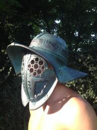 Fiberglass Gladiator Helmet Mask Ancient Roman Armor, Cosplay Larp
