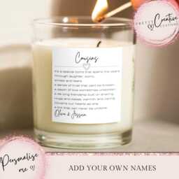 Cousin Personalised Scented Candle, Christmas Gift, Birthday Soul Sisters Gifts For Her, Her