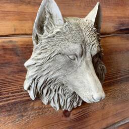 stone Garden Small Natural Detailed Wold Head Wall Hanging Plaque Ornament - thumbnail 3