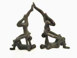 Acrobats Bronze Sculpture/ Four Acrobats/ Two Separe Sculptures Together/ Can Be Bookstands/ Massive Bronze With Dark Brown Patin/ 6 - thumbnail 1
