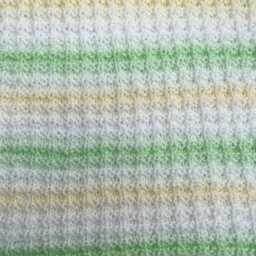Hand Knitted Baby Blanket Super Soft Waffle Knit, Multicoloured Marble Yarn - thumbnail 4
