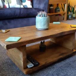 Rustic Whitewood Coffee Table Pinewood Side Table With Storage
