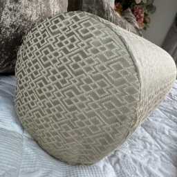 "Modern Bed Cushion Adriana Sandstone Bolster Cylinder/Pillow 16"" X 6" - thumbnail 2