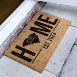 South Carolina State Map - Personalized Home Door Mat Us Custom Rug Gift Silhouette Doormat - thumbnail 2