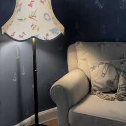 Nautical Padstow Fabric Lampshade Handmade For Table & Floor Standard Lamps Bases, Ceiling Pendant Shades - thumbnail 2