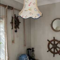 Nautical Padstow Fabric Lampshade Handmade For Table & Floor Standard Lamps Bases, Ceiling Pendant Shades - thumbnail 3