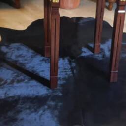 Aesthetic Cowhide Rug Black - Cow Hide For Bedroom - thumbnail 3