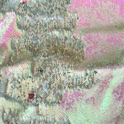 White Sequin Pillow Cover, Silver Reversible Pillow, Iridescent White Fish Scale Pink & Pillow For Baby Nursery - thumbnail 3