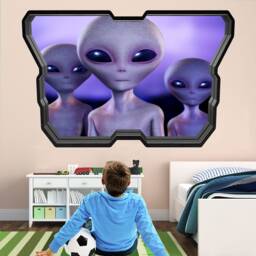 Alien Wall Decal Sticker Mural Poster Print Art Kids Bedroom Home Decor Gt61 - thumbnail 3
