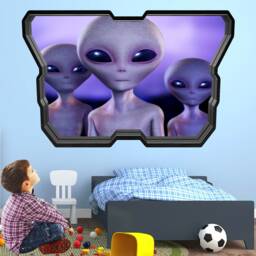 Alien Wall Decal Sticker Mural Poster Print Art Kids Bedroom Home Decor Gt61 - thumbnail 2