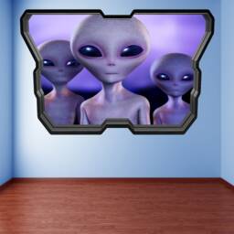 Alien Wall Decal Sticker Mural Poster Print Art Kids Bedroom Home Decor Gt61