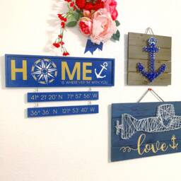 Submarine Love String Art - United States Navy Submarine Wall Decor, Semi-Custom Art - thumbnail 3