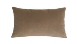 Tan Velvet Suede Decorative Throw Pillow Cover/Case Cushion 12x20 - thumbnail 1
