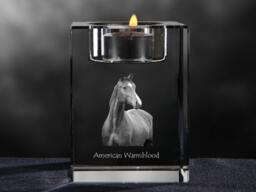 American Warmblood, Crystal Candlestick With Horse, Souvenir, Decoration, Limited Edition, Collection - thumbnail 1