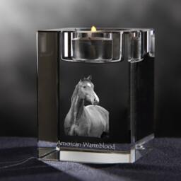 American Warmblood, Crystal Candlestick With Horse, Souvenir, Decoration, Limited Edition, Collection - thumbnail 2