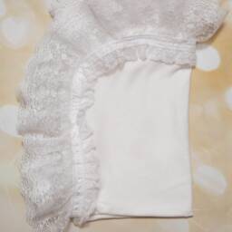 Baby Girl Gift Lace Blanket Shower White Cotton Ribbon Receiving - thumbnail 2