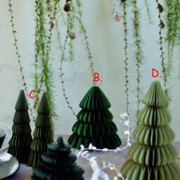 Paper Christmas Tree/Honeycomb Paper Decoration Xmas - thumbnail 3