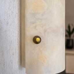 "Wireless Wall Sconce, Handmade Rechargeable Led Lamp, Cordless Bedside Light - " - thumbnail 4