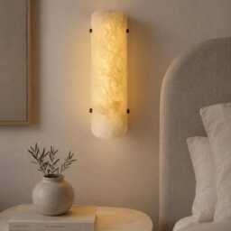 "Wireless Wall Sconce, Handmade Rechargeable Led Lamp, Cordless Bedside Light - " - thumbnail 2