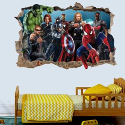 Superheroes Avengers Spiderman Hulk Thor Wall Sticker Decal Mural Poster Decor 496 - thumbnail 2