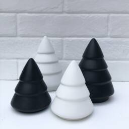 Handmade Concrete Christmas Trees - Minimal Festive Modern Trees Shelf Styling Ornament Cement White Or Black - thumbnail 4