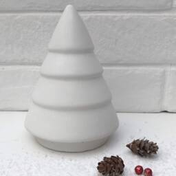 Handmade Concrete Christmas Trees - Minimal Festive Modern Trees Shelf Styling Ornament Cement White Or Black - thumbnail 2