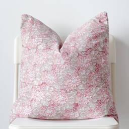 Indian Block Print Pillow Cover Floral Batik Textile, 20 - thumbnail 2
