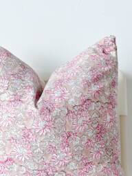 Indian Block Print Pillow Cover Floral Batik Textile, 20 - thumbnail 1