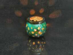 Raku Pierced Candle Holder - Polka Dot Turquoise Tealight Lantern, Handmade Ceramic Centerpiece Various Colors Available
