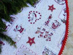 Christmas Tree Skirt Home Decor Winter Decoration Holiday Swedish Scandinavian Nordic - thumbnail 1
