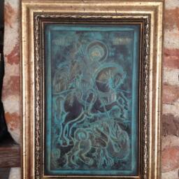 Bronze Saint George Bas-Relief Orthodox Icon Wall Sculpture - thumbnail 3