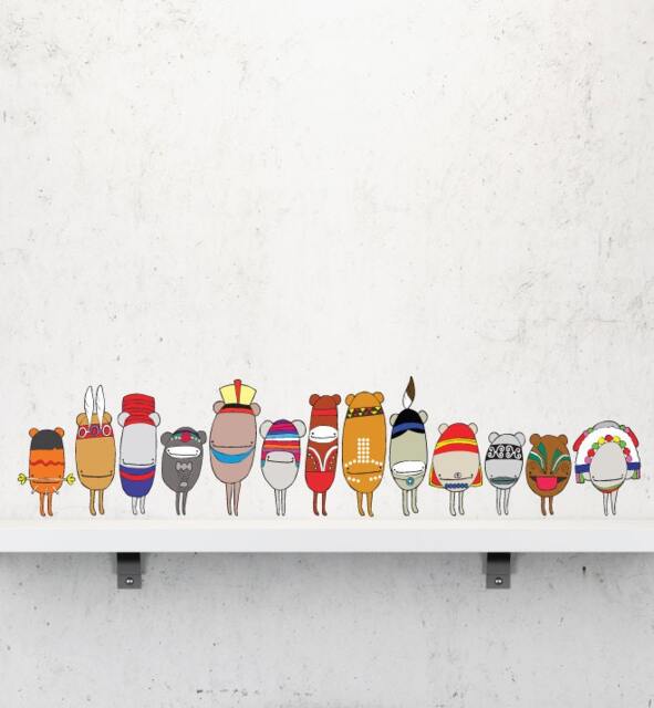 Celebrate Indigenous Ii Wall Sticker Decal - Kids Stickers, Animals Childrens Decals, Art, Room