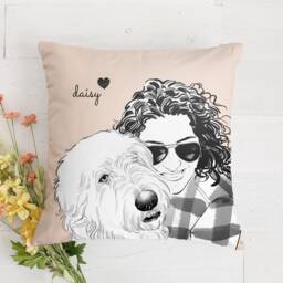 Custom Dog Pillow, Personalized Pet Cat Pillow Cover, Memorial, Loss Gift, Lovers Memorial - thumbnail 4