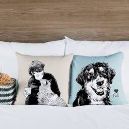 Custom Dog Pillow, Personalized Pet Cat Pillow Cover, Memorial, Loss Gift, Lovers Memorial - thumbnail 2