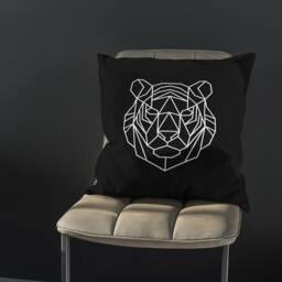 Tiger Cushion Cover - Geometric Pillow Bedroom Decor Bengal Print Gifts - thumbnail 3
