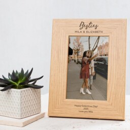 Personalised Engraved Best Friends Photo Frame - Unique Bff Birthday Gifts For Women Her Galentines Day Gift Friend Bestie - thumbnail 2