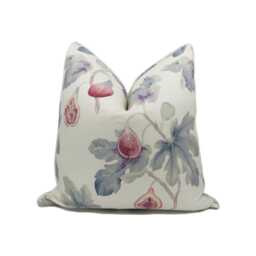 Sanderson - Harvest Fig Chalk/Orchid Cushion Cover Throw Pillow Designer Home Decor - thumbnail 1