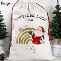Personalised Santa Sack, Christmas Stocking, My First Sack - thumbnail 3