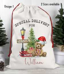 Personalised Santa Sack, Christmas Stocking, My First Sack - thumbnail 1