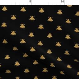 Napoleonic Bees Curtain Panel - French Gold Black Honeybee Antique Custom By Peacoquettedesigns - thumbnail 4