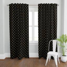 Napoleonic Bees Curtain Panel - French Gold Black Honeybee Antique Custom By Peacoquettedesigns - thumbnail 2