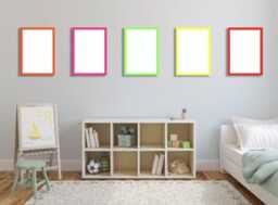 Neon Wood Picture Frame Bright Pink, Yellow, Green, Orange, Red - A3/A4/A5