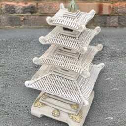 Chinese Pagoda Statue Zen Garden Sculpture Stone Lantern Figurine Outdoor Temple Yard Ornament Handmade Cement Asian Art Lover Gift - thumbnail 3