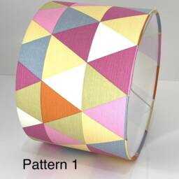 New Handmade Geometric Pattern Triangles Multicoloured Print Lamp Shade Pendant - thumbnail 2