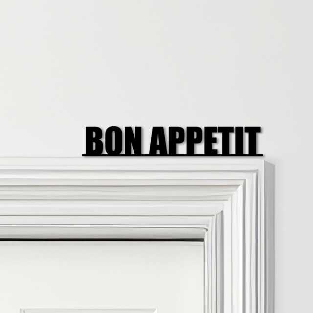 Door Topper Bon Appetit Kitchen Decor Quote Various Colours Decorative Sign - Novelty Wall Decor, Frame Art, Art - image 1